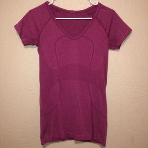 Pink lulu short sleeve shirt